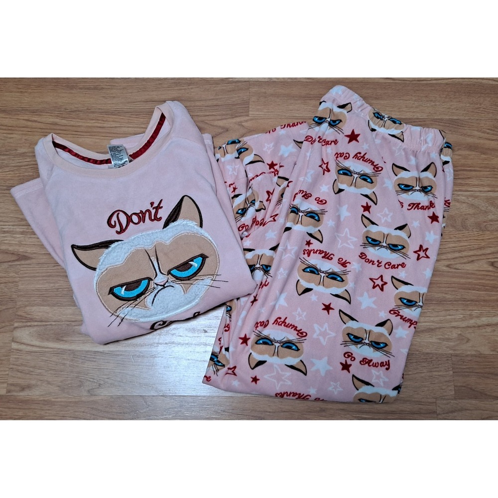 GRUMPY CAT 2 PC PAJAMAS KIDS  XL 16-18
